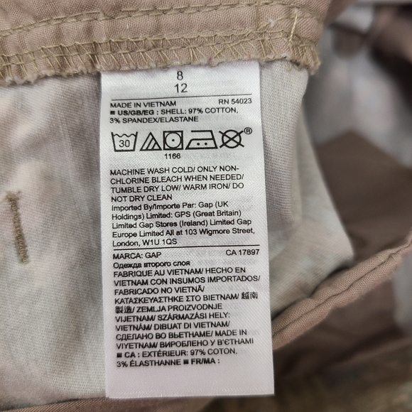 Gap Pink Blue Floral Print Chino Shorts Size 8 - Picture 6 of 6